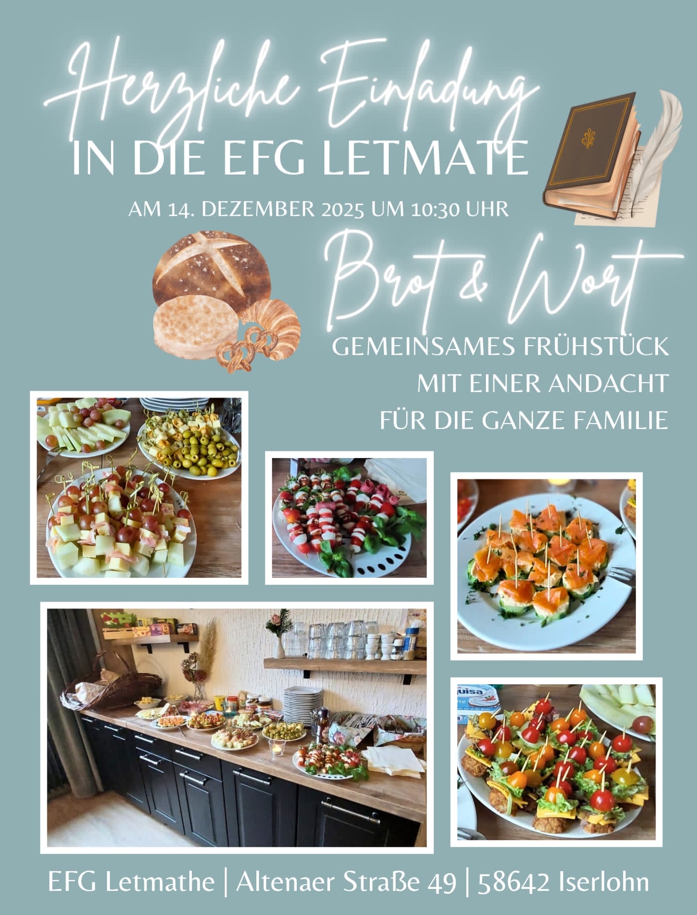 Herzliche Einladung zu Brot und Wort am 14.12.2025, um 10:30 Uhr .. mit Frühstück