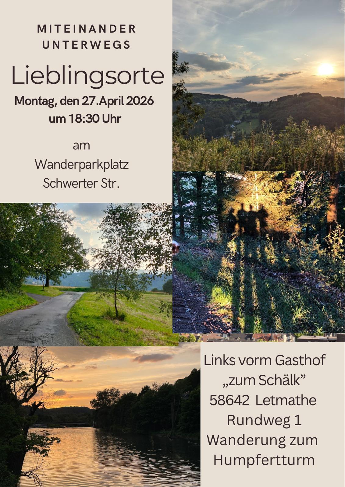 Lieblingsorte: Zeigen von sehenswerten Orten beim Spaziergang m. F.Gerstenberg.