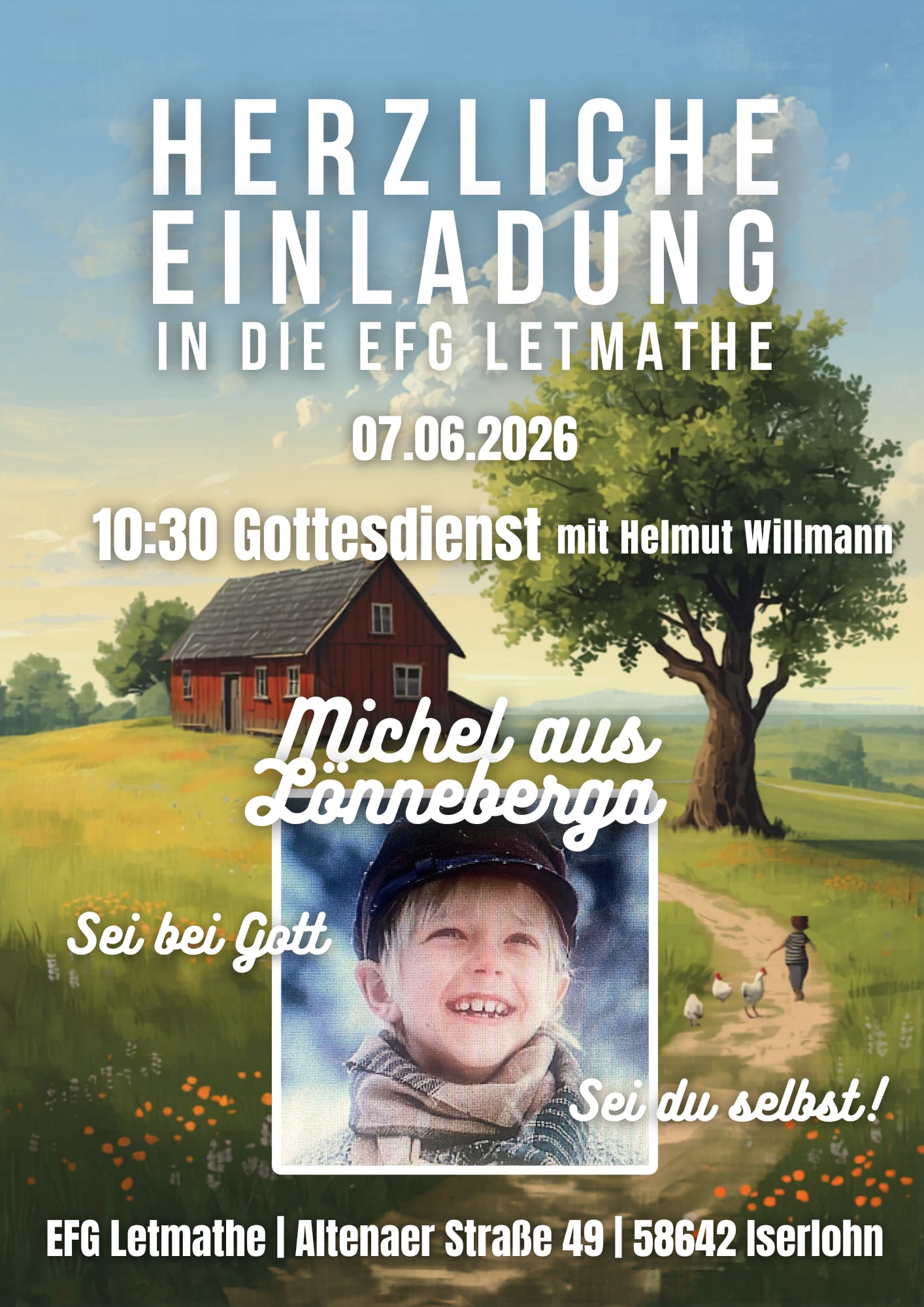 Herzliche Einladung zum Gottesdienst am 07.06.2026, um 10:30 Uhr ..