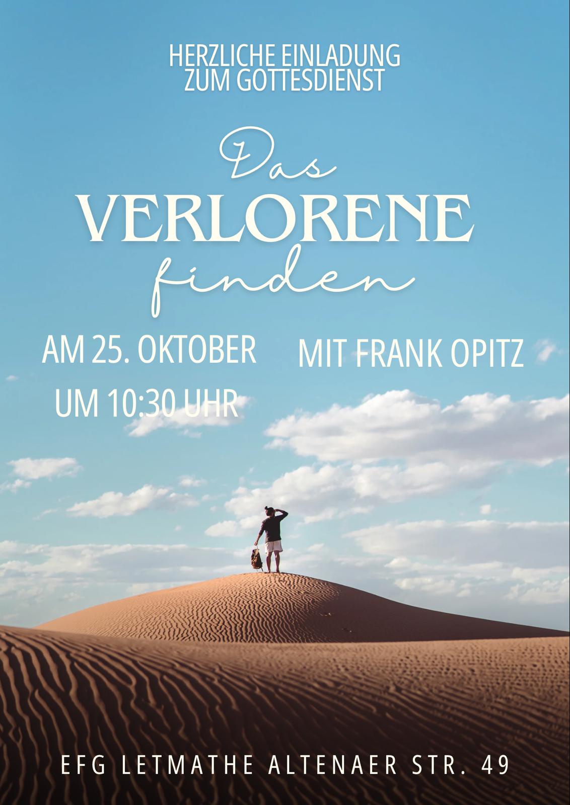 Herzliche Einladung zum Gottesdienst am 25.10.2026, um 10:30 Uhr ..